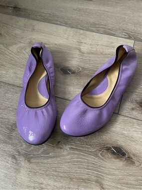 John Fluevog Patent Lilac Amie Ballet Flats